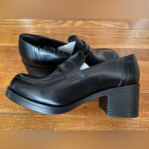 Black Cosplay Heeled Loafers sz 41 (sz 9.5)